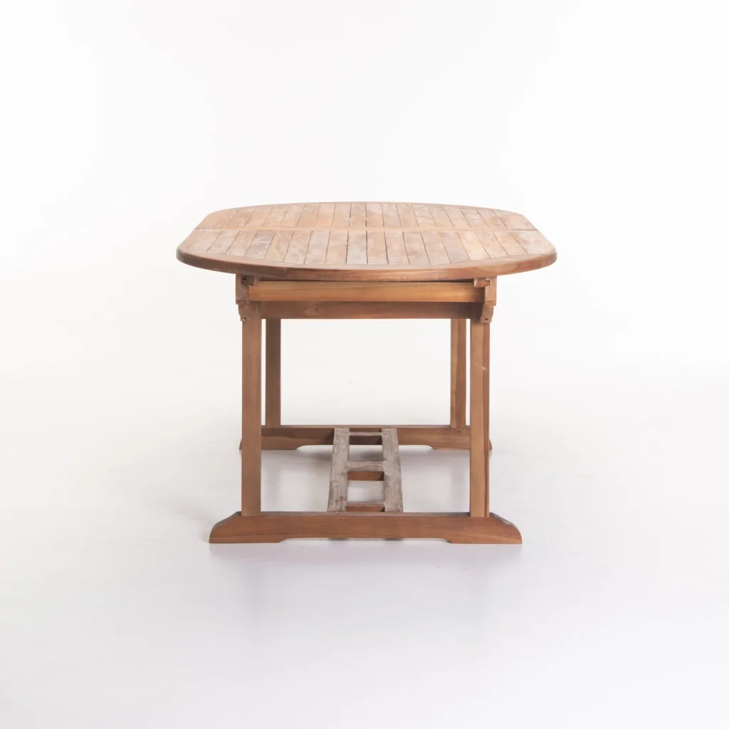 TEAK OVAL EXTENSION TABLE - Image 3