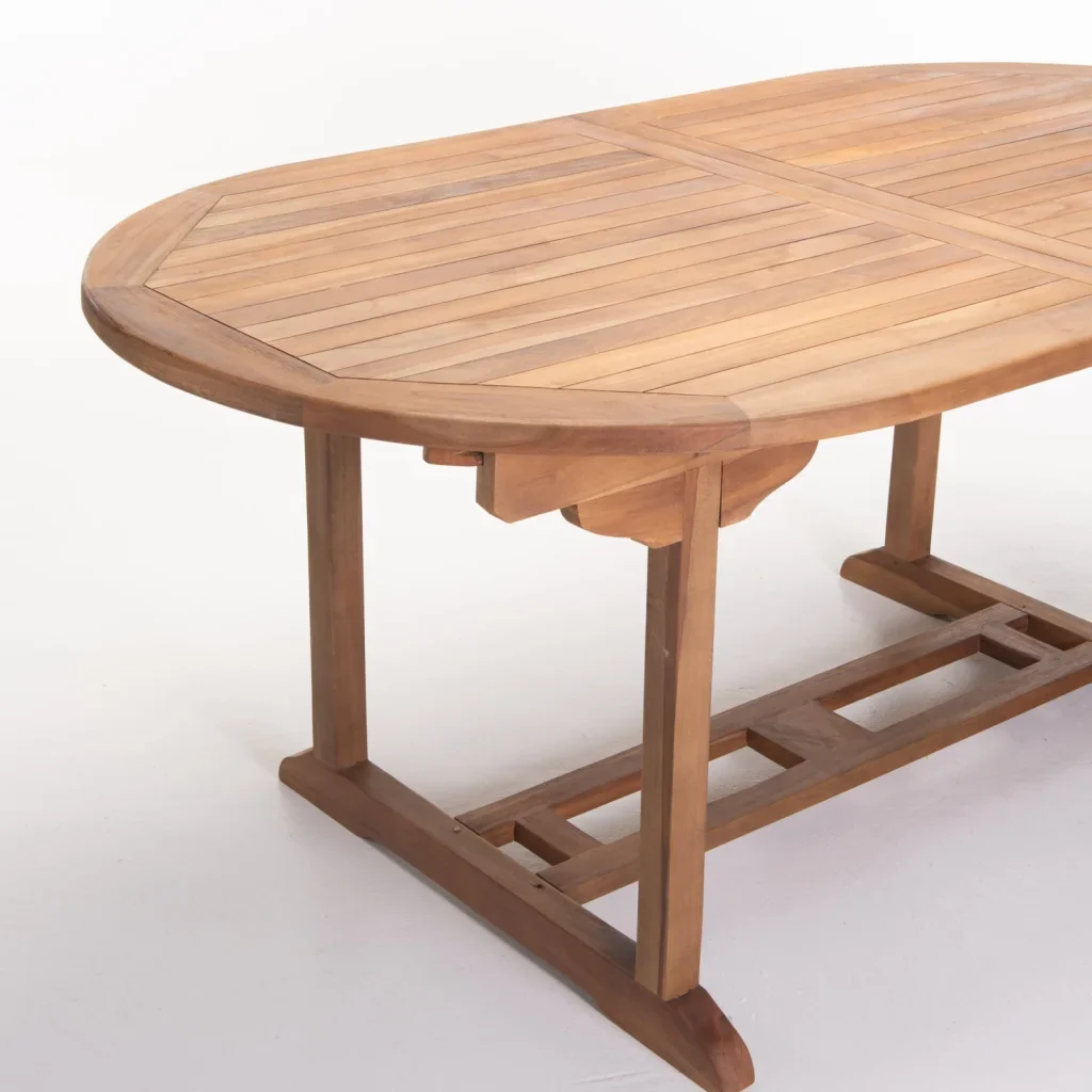 TEAK OVAL EXTENSION TABLE - Image 4