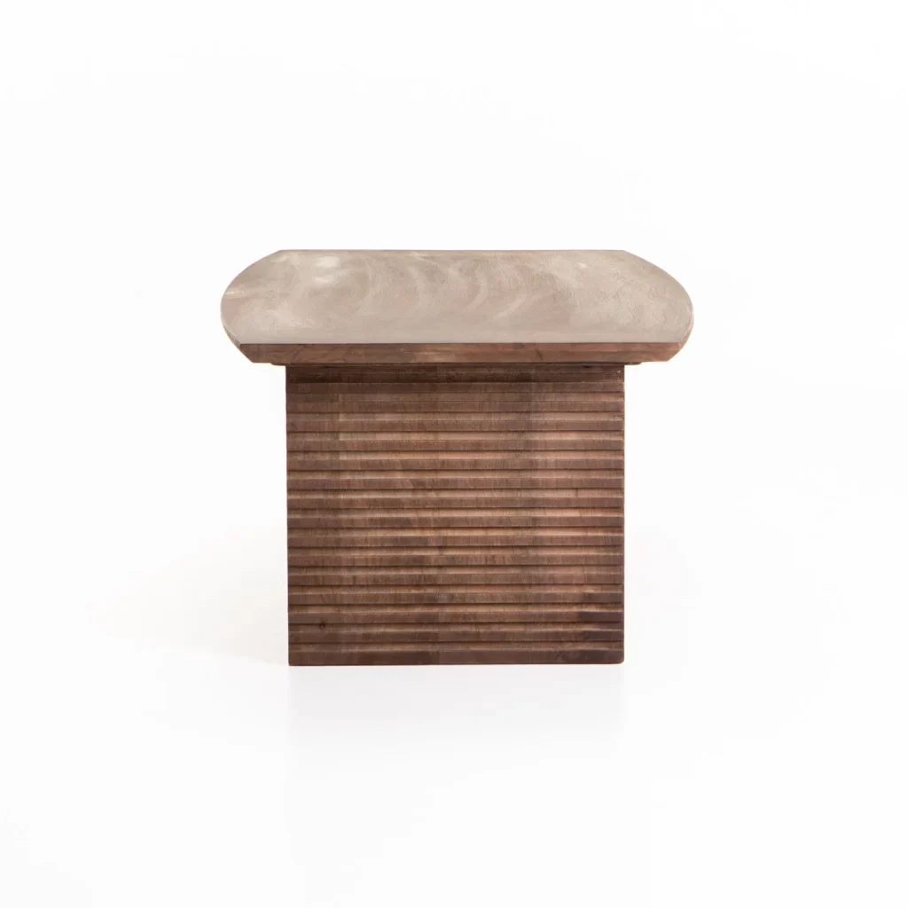 AGRA 120x60cm SOLID WOOD COFFEE TABLE-LIGHT BROWN - Image 3