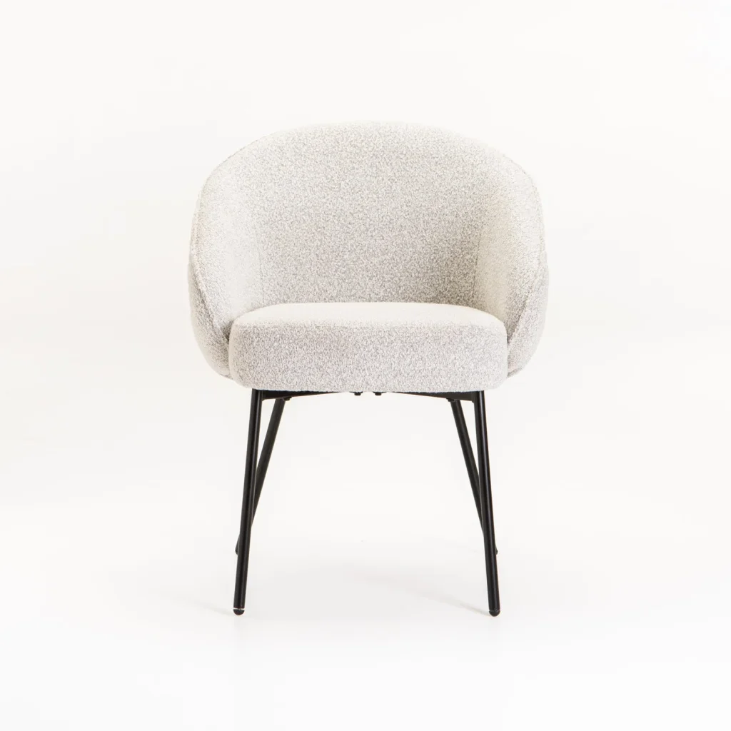 ARIA FABRIC DINING CHAIR - CREAM - Image 2