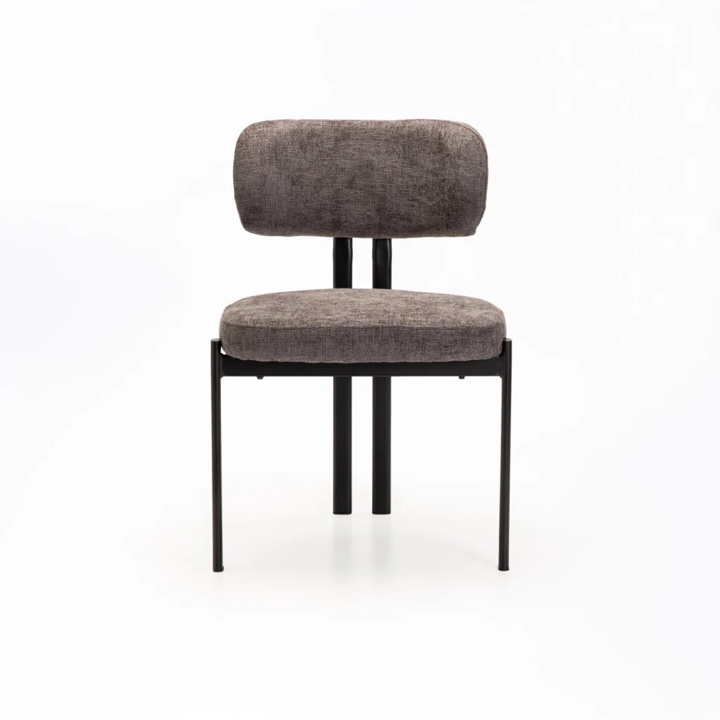 ARK FABRIC DINING CHAIR-BLACK LEG - Image 2