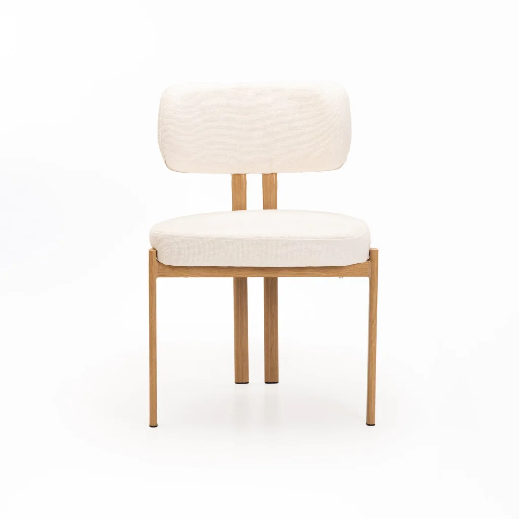 ARK FABRIC DINING CHAIR-NATURAL LEG - Image 2