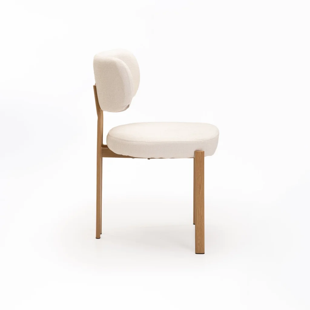 ARK FABRIC DINING CHAIR-NATURAL LEG - Image 3