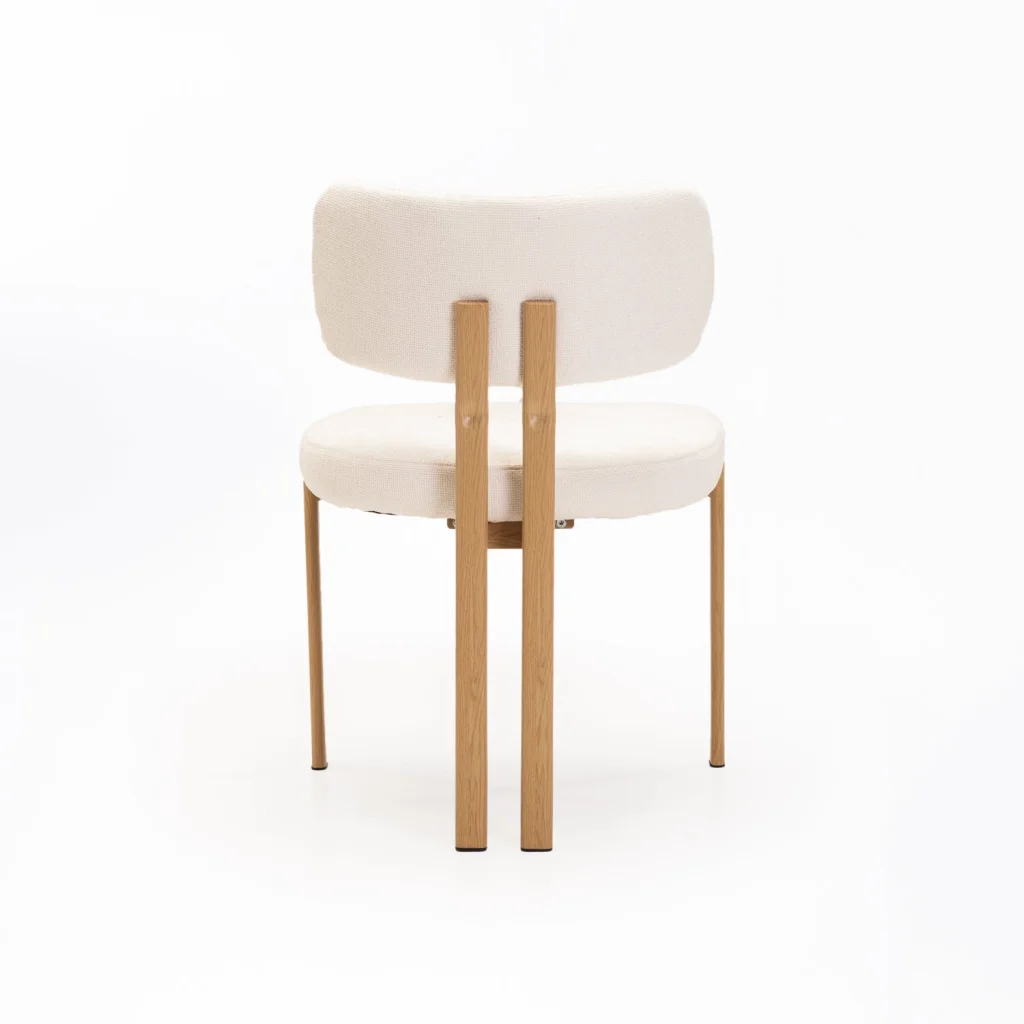 ARK FABRIC DINING CHAIR-NATURAL LEG - Image 4