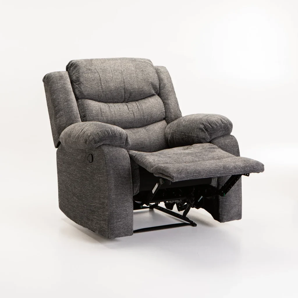 BAZ FABRIC ARMCHAIR RECLINER - GREY - Image 2
