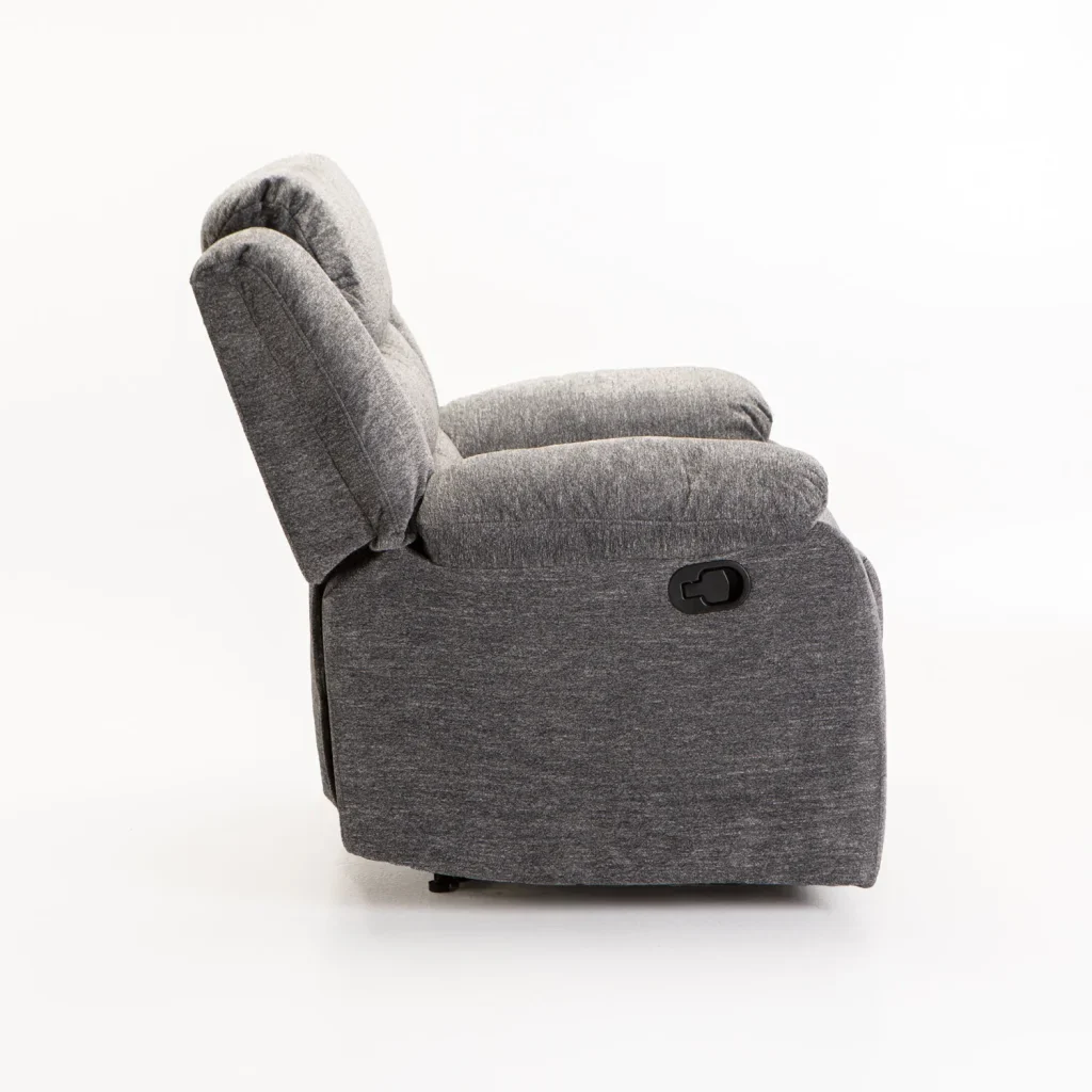 BAZ FABRIC ARMCHAIR RECLINER - GREY - Image 4