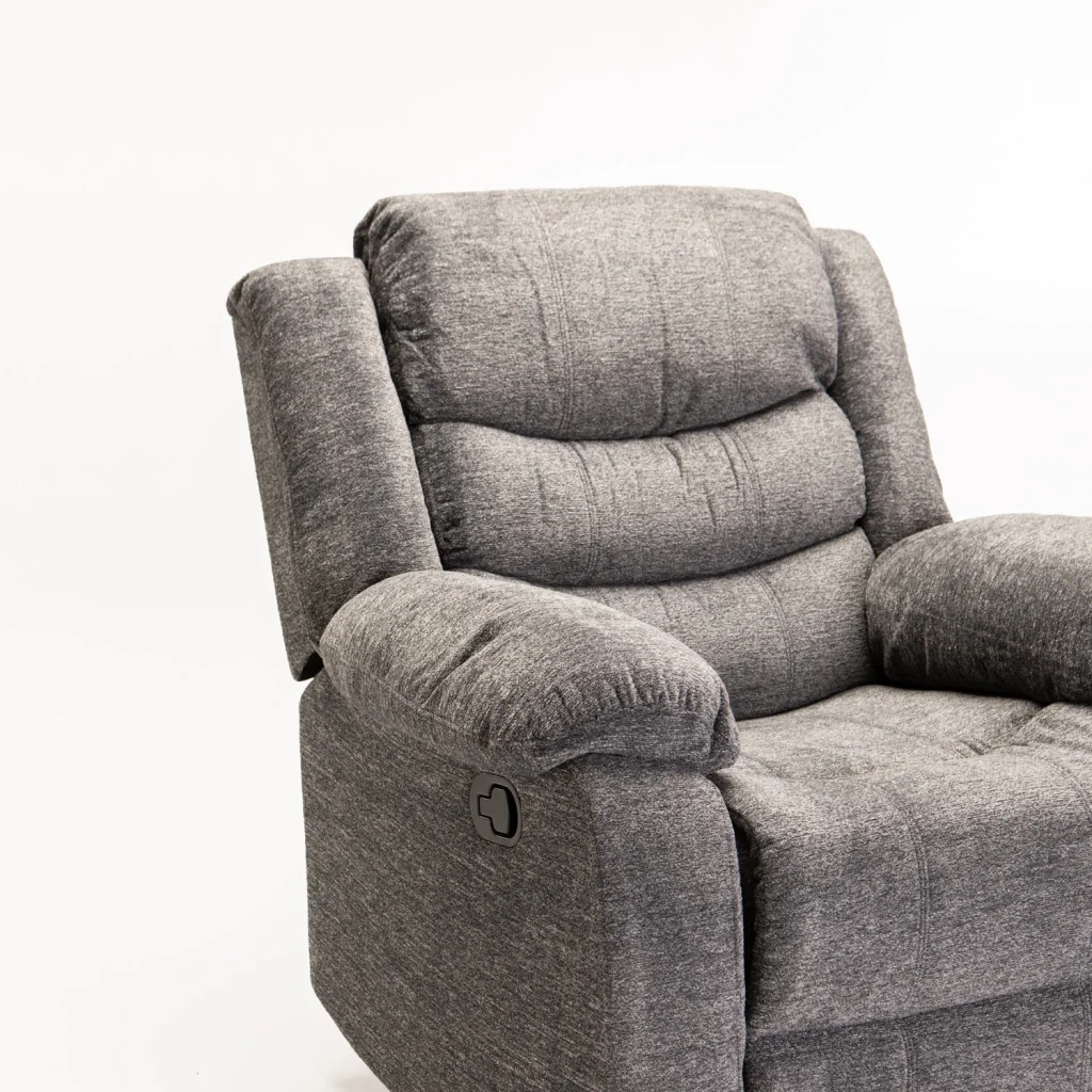 BAZ FABRIC ARMCHAIR RECLINER - GREY - Image 6