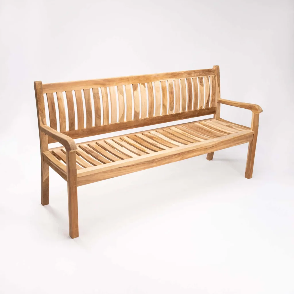BEAUFORT TEAK 3 SEATER BENCH - Image 2
