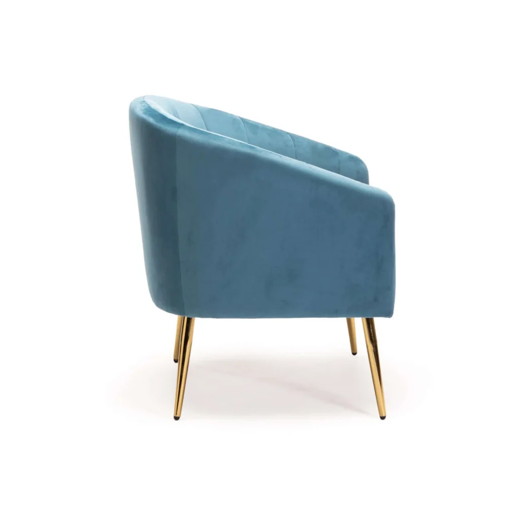 COLT VELVET CHAIR - GOLD LEG - Image 4