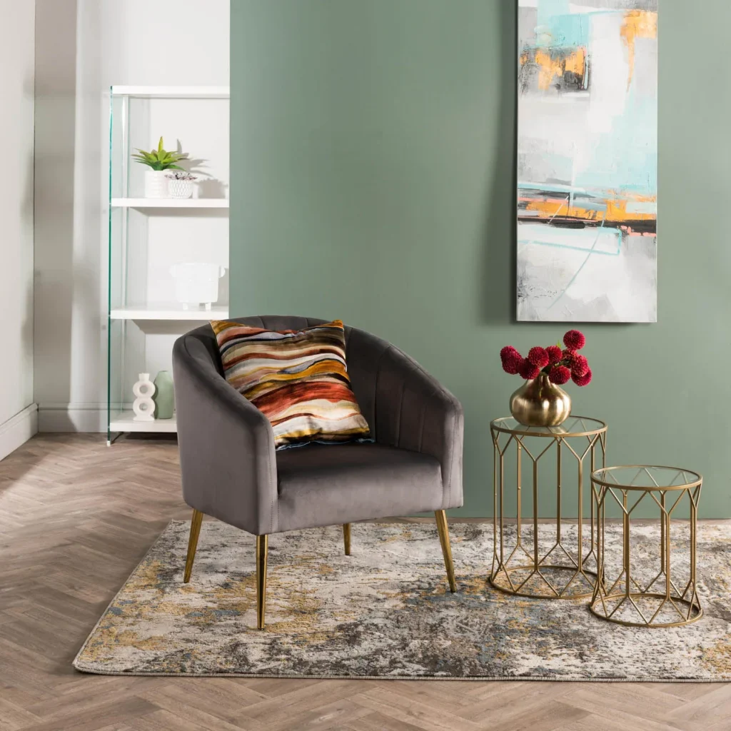 COLT VELVET CHAIR - GOLD LEG - Image 8