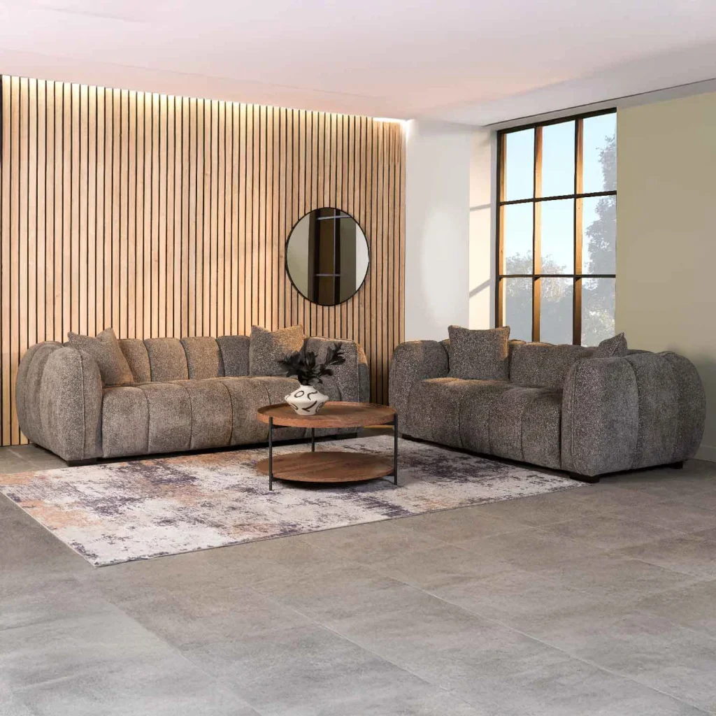 CHLOE FABRIC 2 SEATER COUCH - Image 8