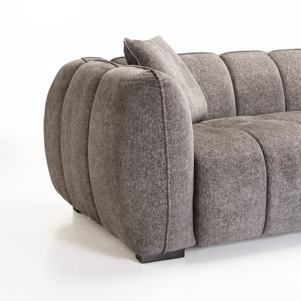 CHLOE FABRIC 3 SEATER COUCH - Image 6
