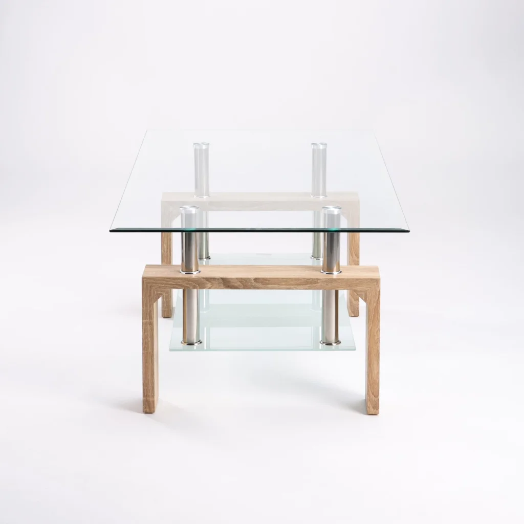 LALA 110x60cm GLASS COFFEE TABLE - Image 3