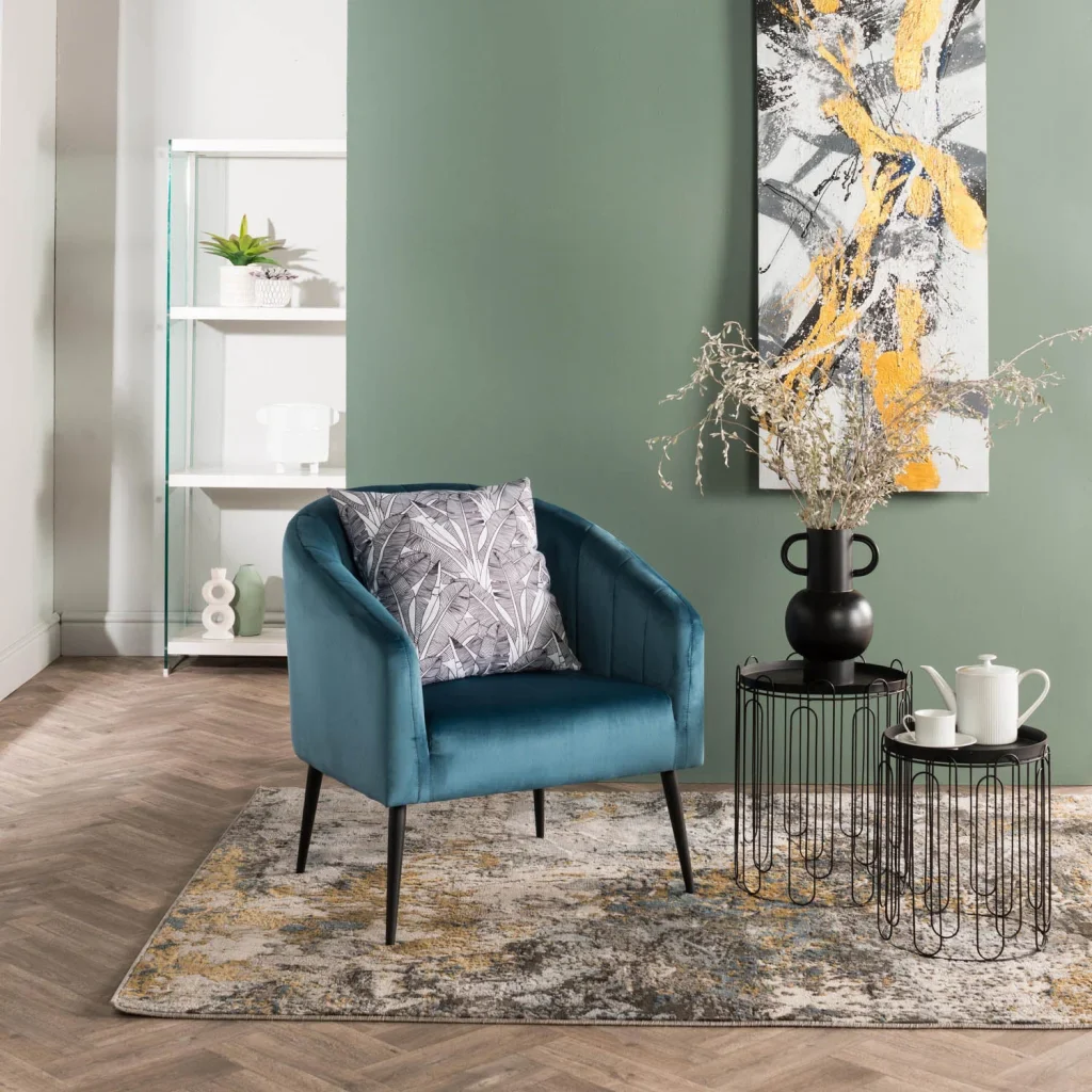 COLT VELVET CHAIR - BLACK LEG - Image 14