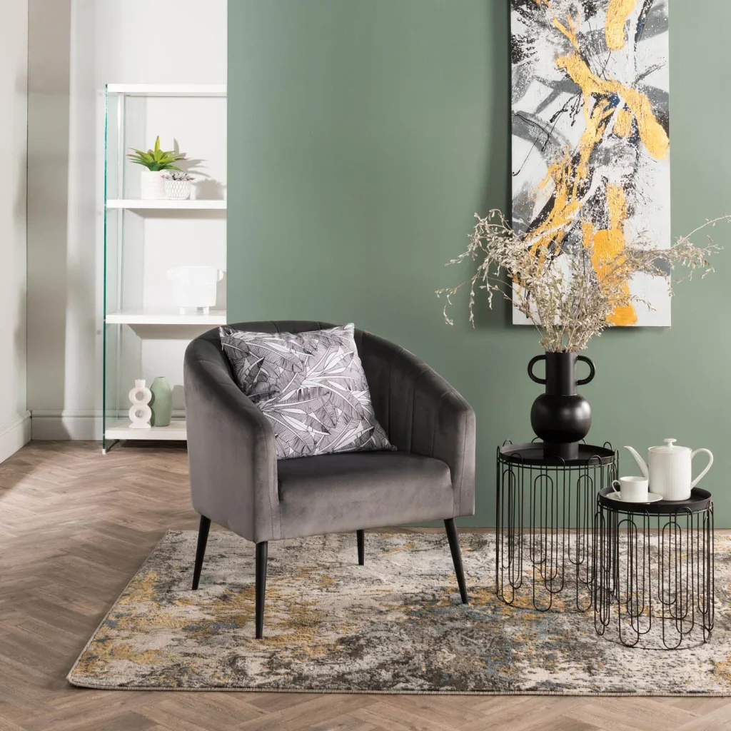COLT VELVET CHAIR - BLACK LEG - Image 2