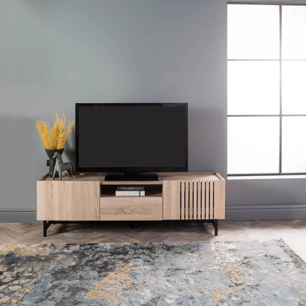 DELLA 160cm 2 DOOR 1 DRAWER TV UNIT - Image 2