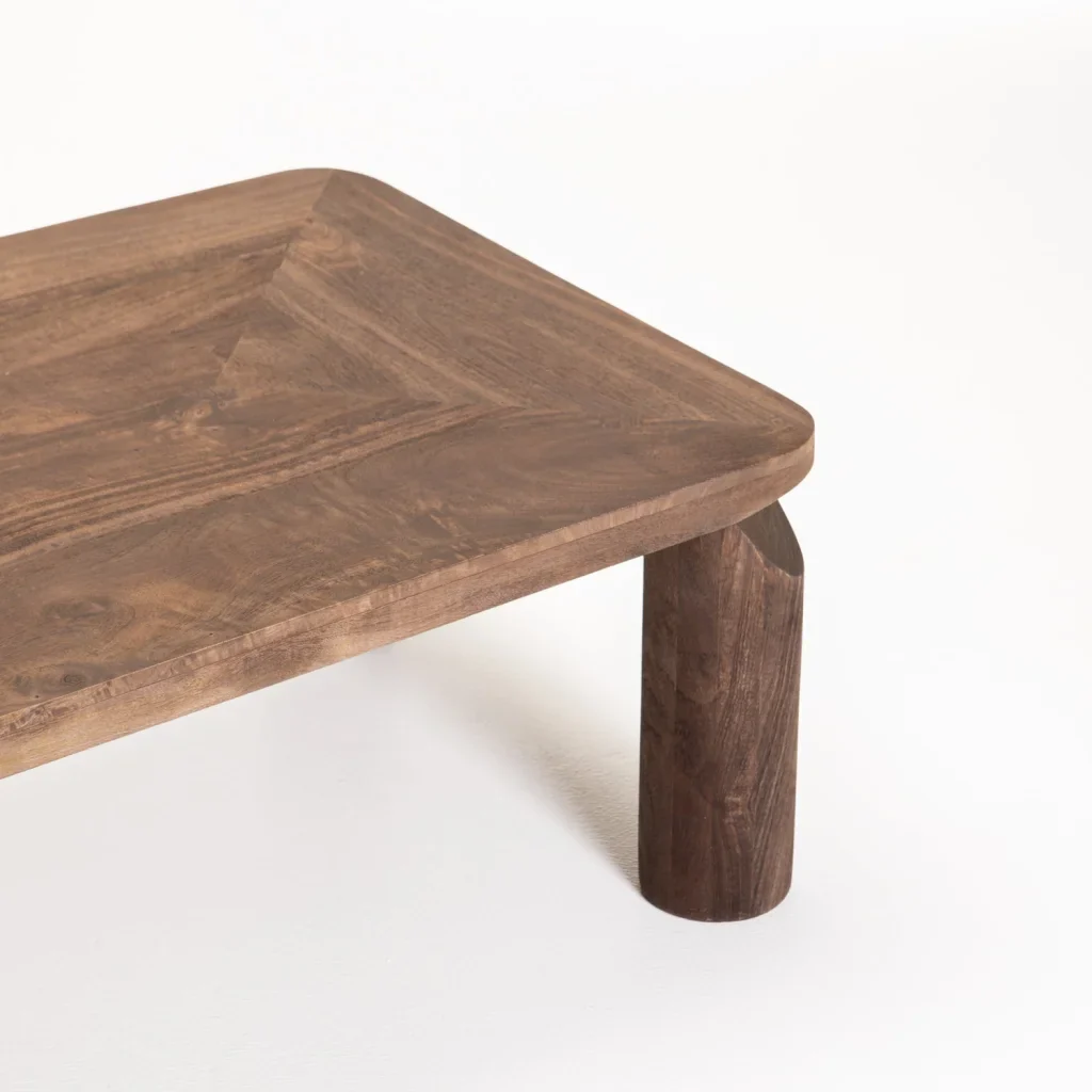 DEVA 120x60cm SOLID WOOD COFFEE TABLE-DARK BROWN - Image 4
