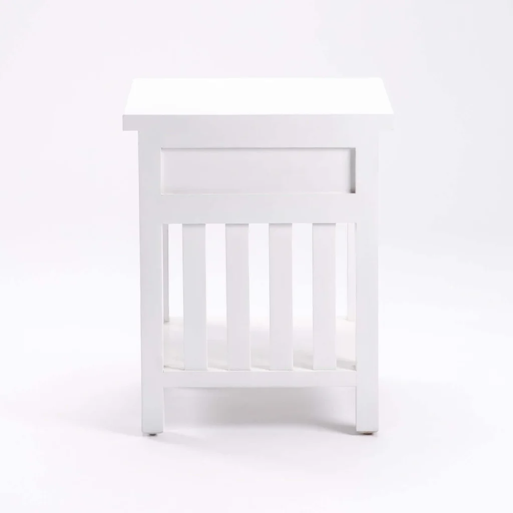 DINA WHITE 1 DRAWER PEDESTAL - Image 4