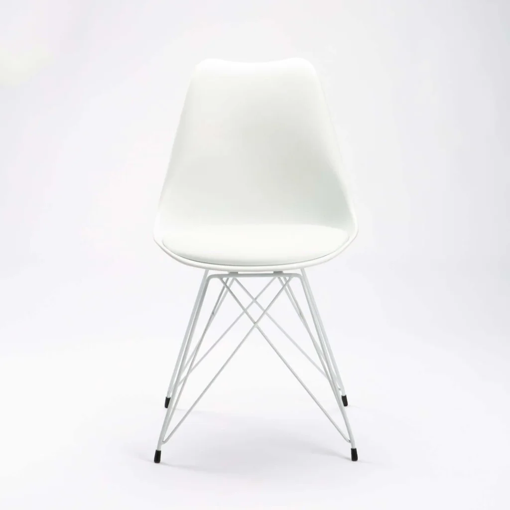 ELIA WHITE LEG DINING CHAIR - Image 3