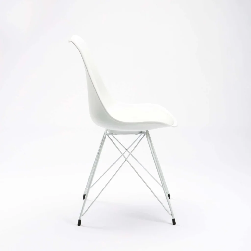 ELIA WHITE LEG DINING CHAIR - Image 4