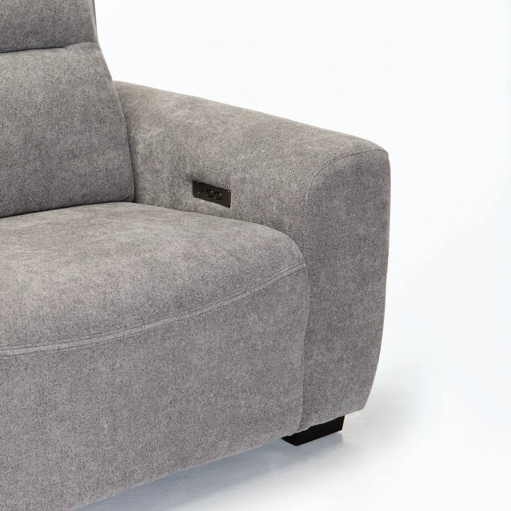 ENZO FABRIC ELECTRIC POWER 3 SEATER RECLINER - Image 9