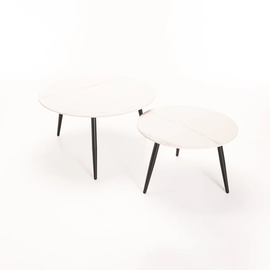 FIA SET OF 2 STONE TOP COFFEE TABLE - Image 9