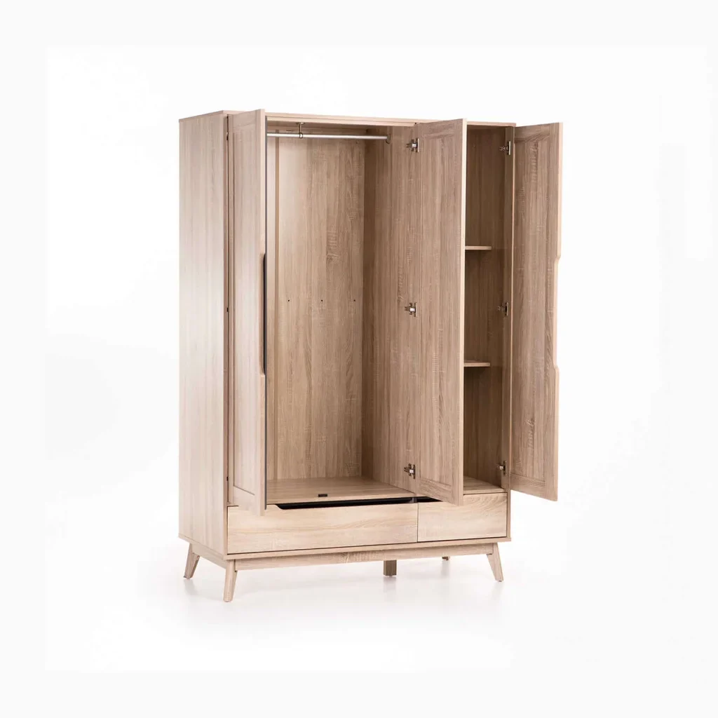 FIN DELUXE 3 DOOR 2 DRAWER ROBE - Image 2