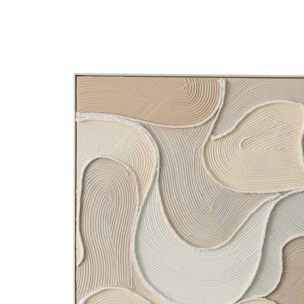 FRAMED ART 13 CORDED 100x100cm LT WOOD GRAIN FRAME - Image 3