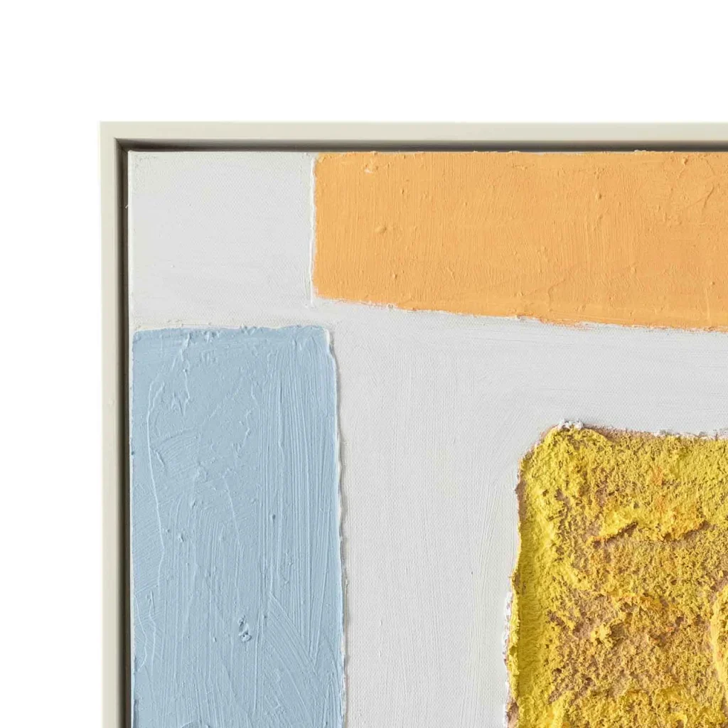 FRAMED ART 4 COLOURGRID 120x80cm WHITE FRAME - Image 2