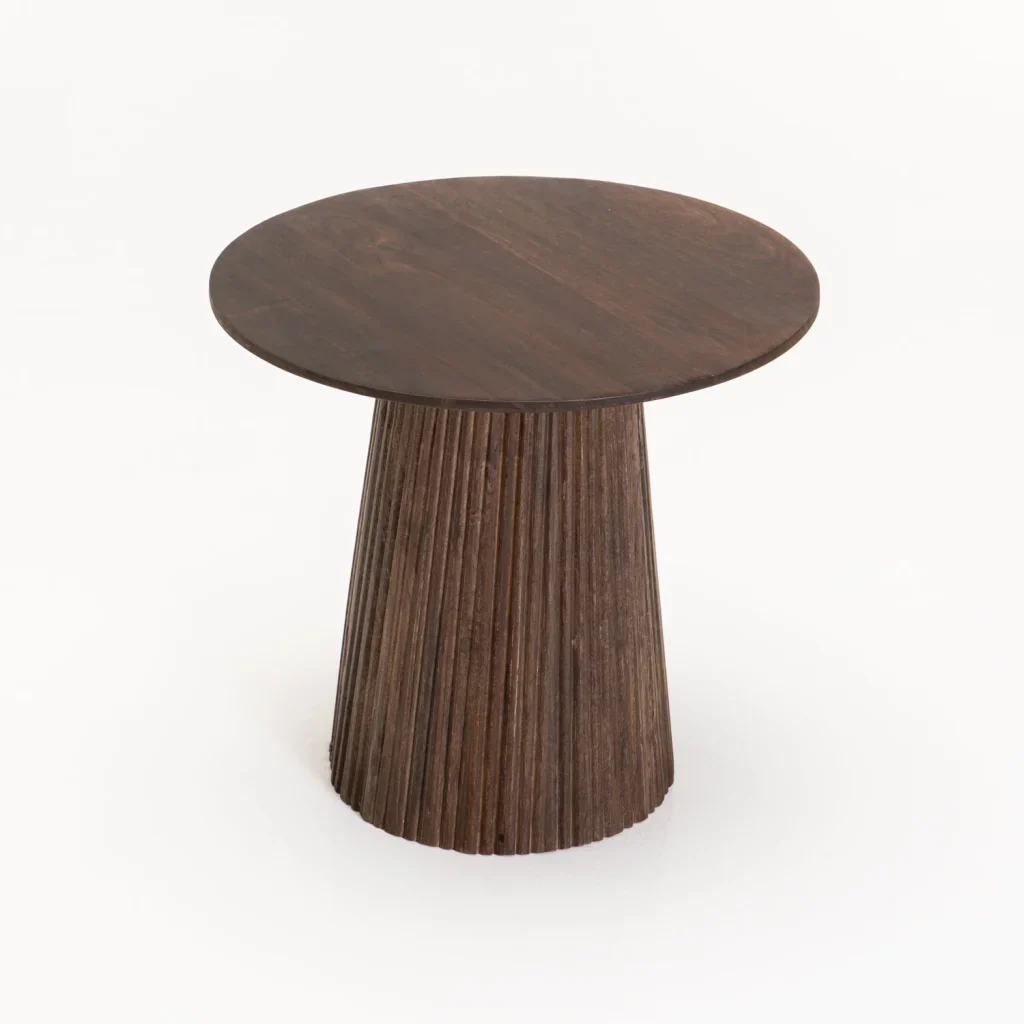 GOA 50cm ROUND SOLID WOOD SIDE TABLE - Image 4