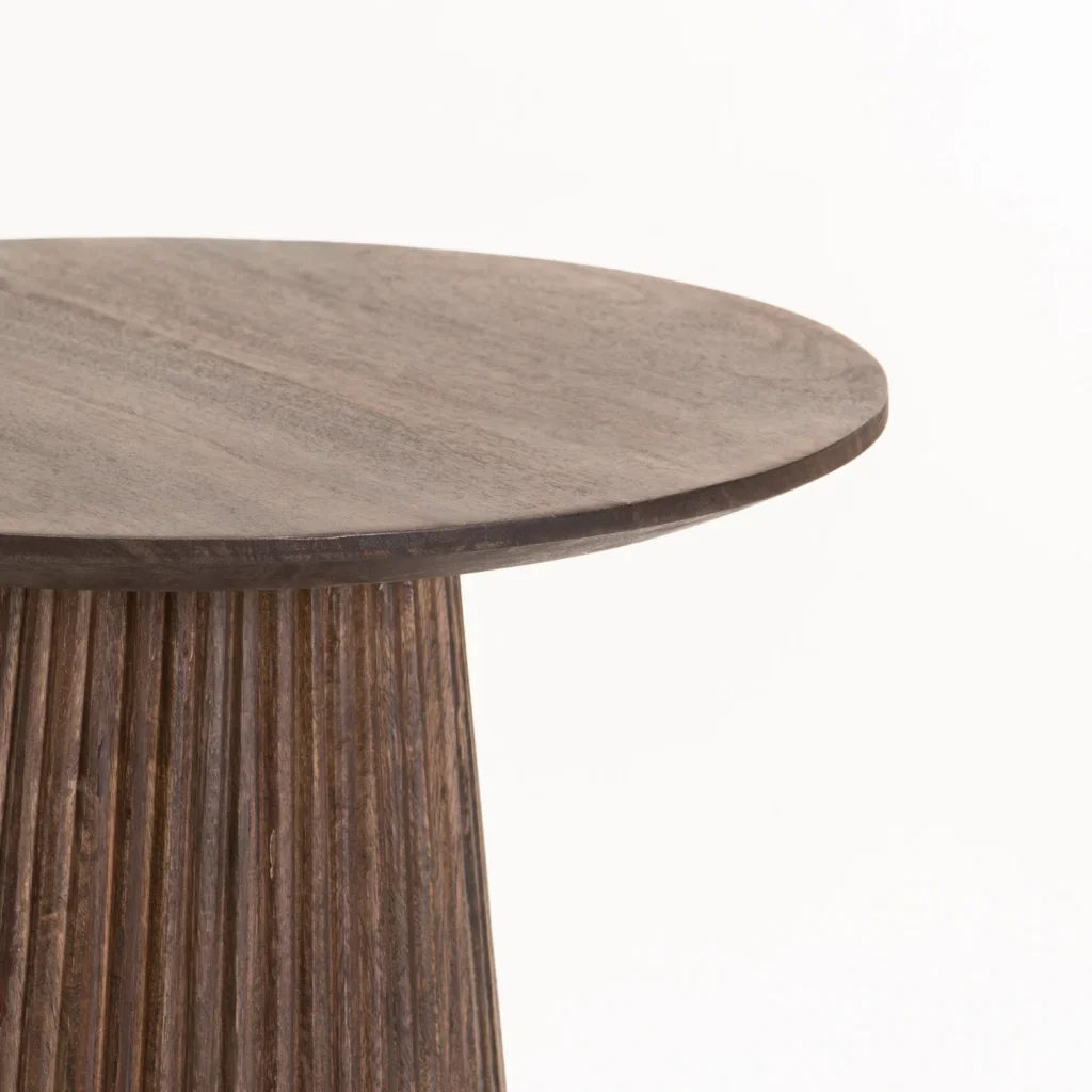 GOA 50cm ROUND SOLID WOOD SIDE TABLE - Image 5