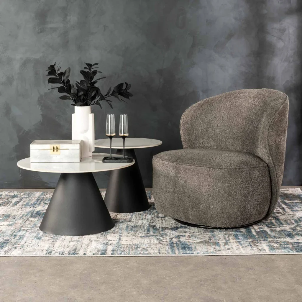 GRACE FABRIC SWIVEL CHAIR - Image 2