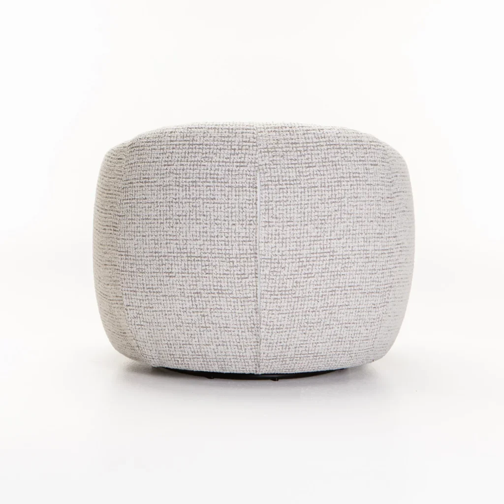 INDIGO FABRIC SWIVEL CHAIR - LIGHT GREY - Image 4