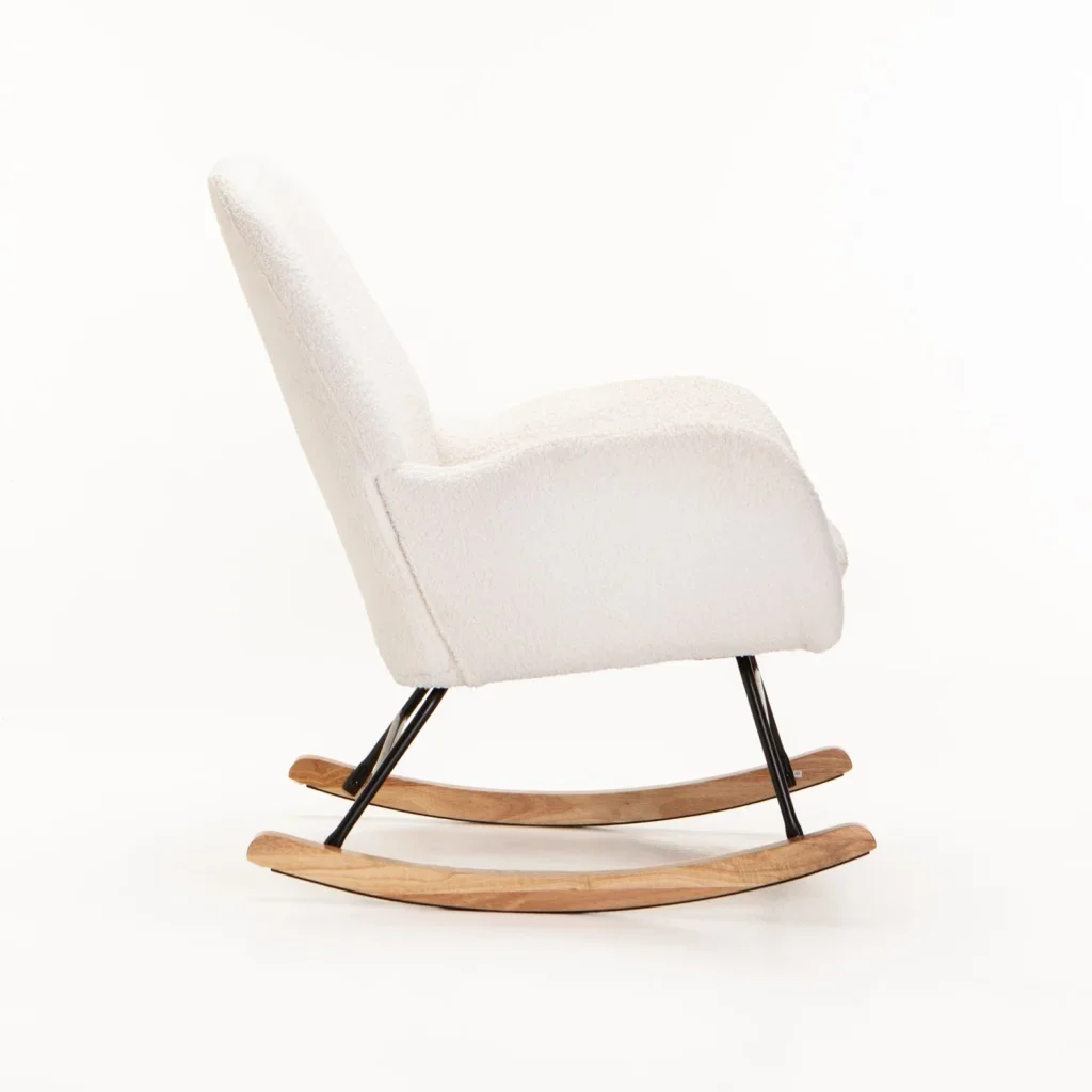 INDY FLEECE ROCKING CHAIR - CREAM - Image 4
