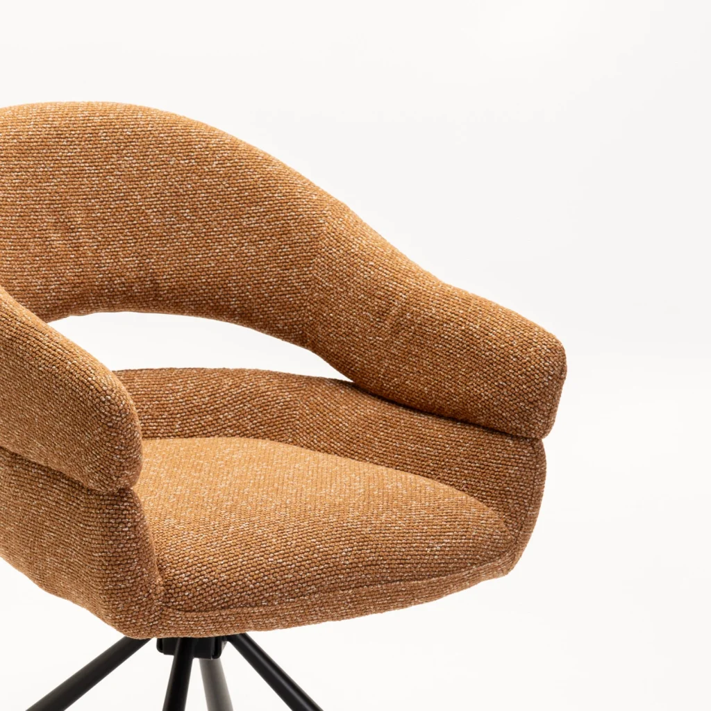 JEN FABRIC SWIVEL DINING CHAIR - Image 10