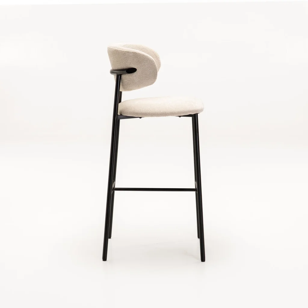 JOSIE FABRIC BARSTOOL-BLACK LEG - Image 3
