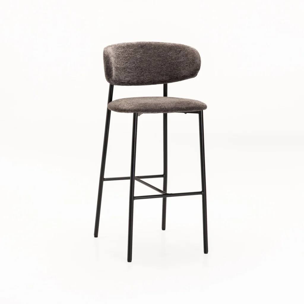 JOSIE FABRIC BARSTOOL-BLACK LEG - Image 6