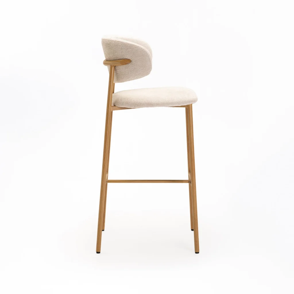 JOSIE FABRIC BARSTOOL-NATURAL LEG - Image 3