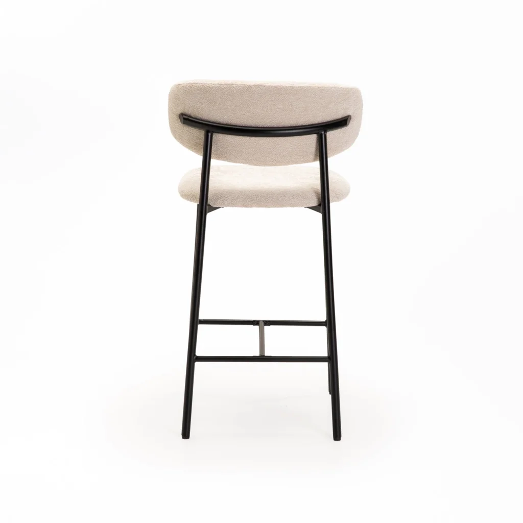 JOSIE FABRIC KITCHEN STOOL-BLACK LEG - Image 9
