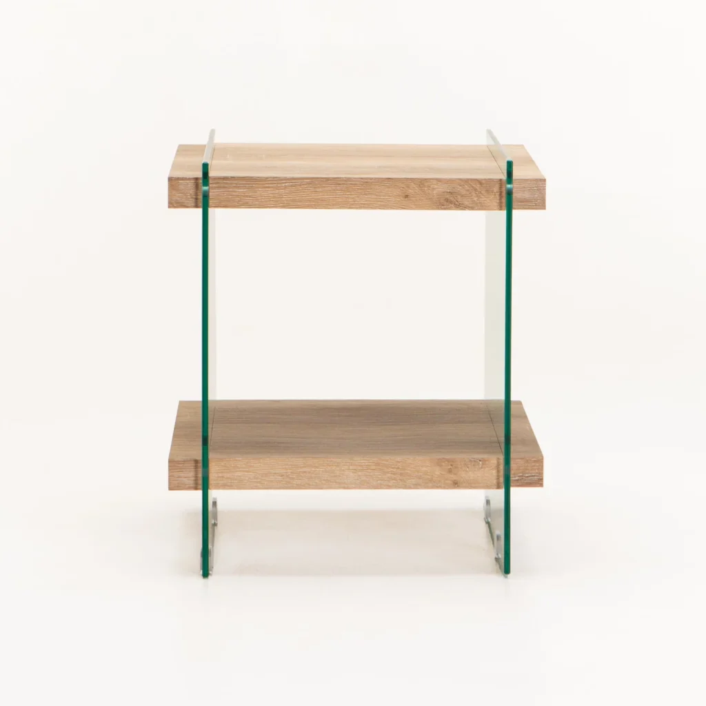 OPAL 45x45cm 8MM TEMPERED GLASS SIDE TABLE - Image 2