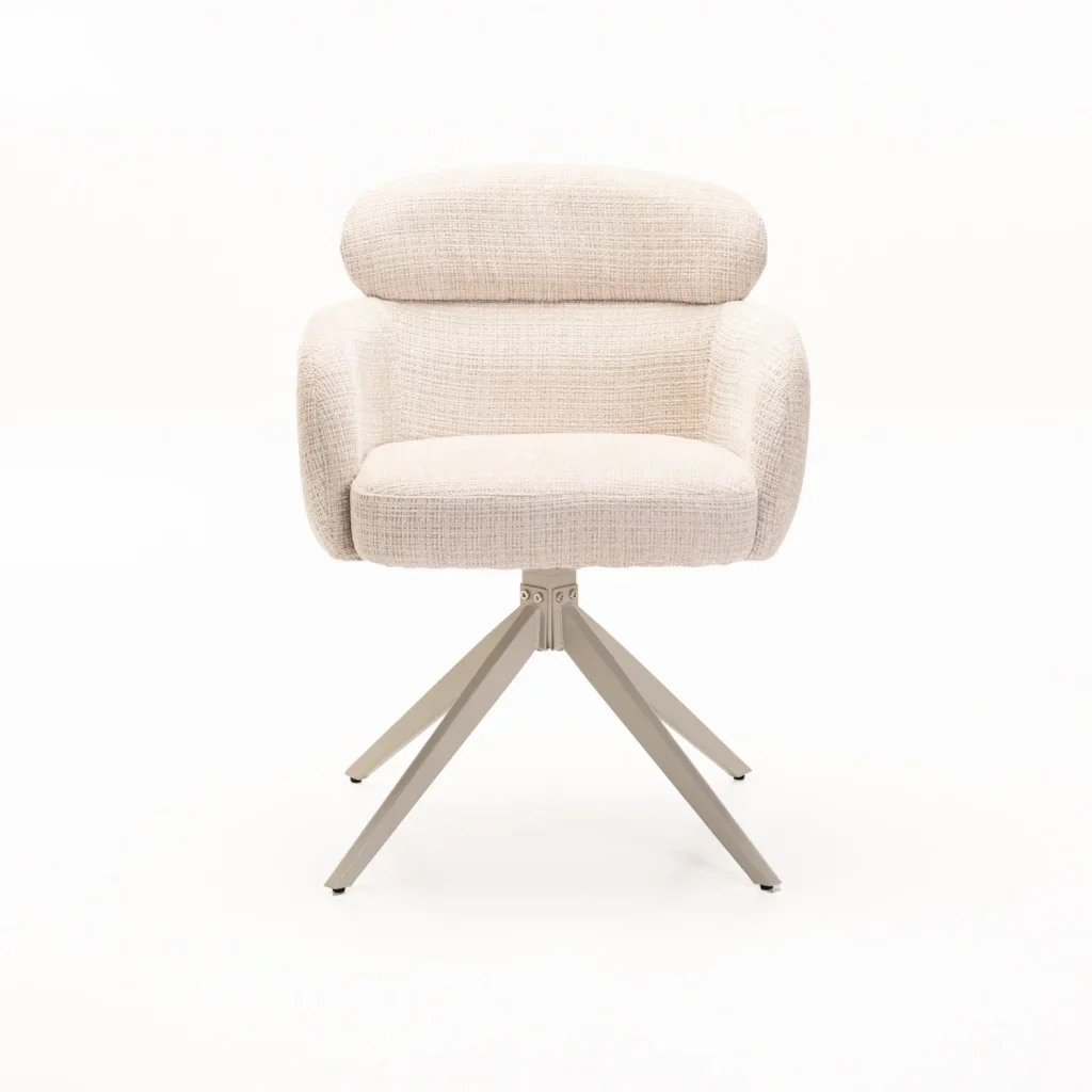 KAT FABRIC SWIVEL DINING CHAIR - Image 12