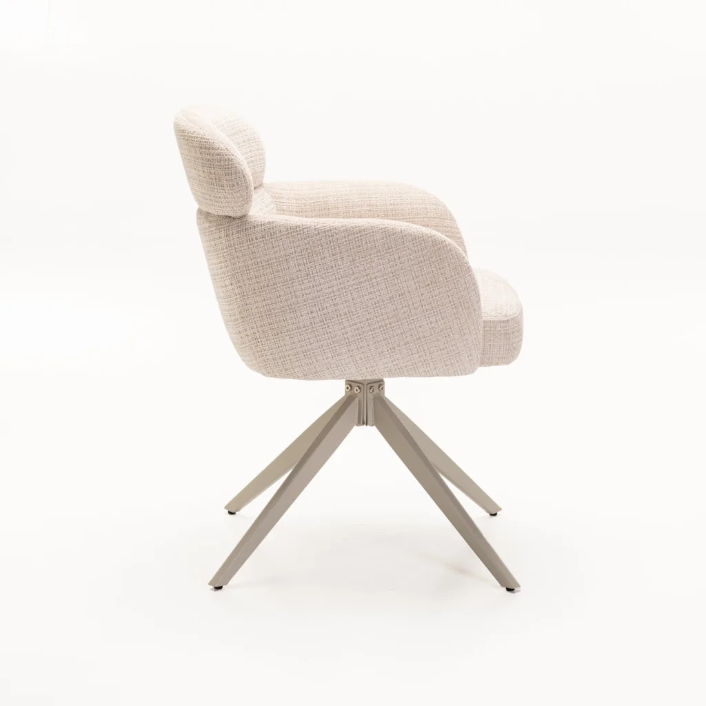 KAT FABRIC SWIVEL DINING CHAIR - Image 13