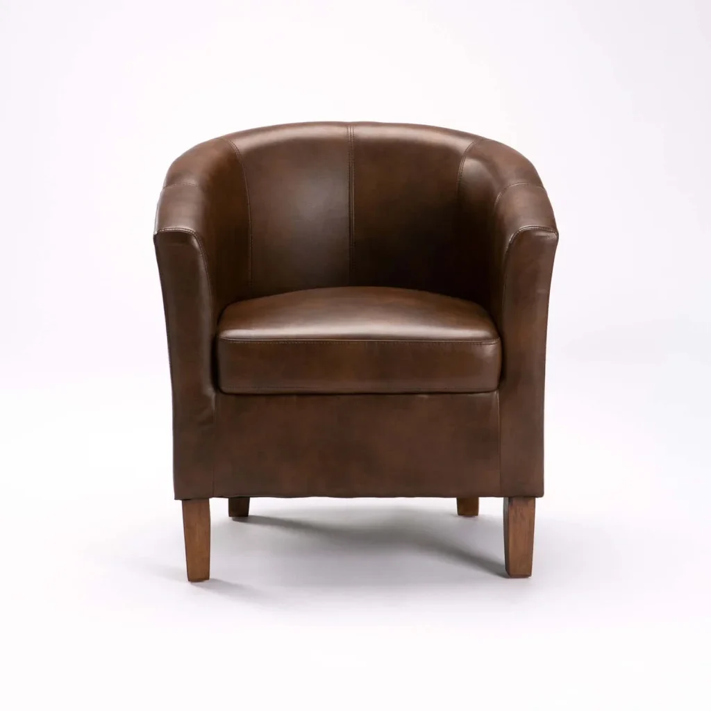KELLY LEATHER TOUCH TUB ARMCHAIR - Image 2