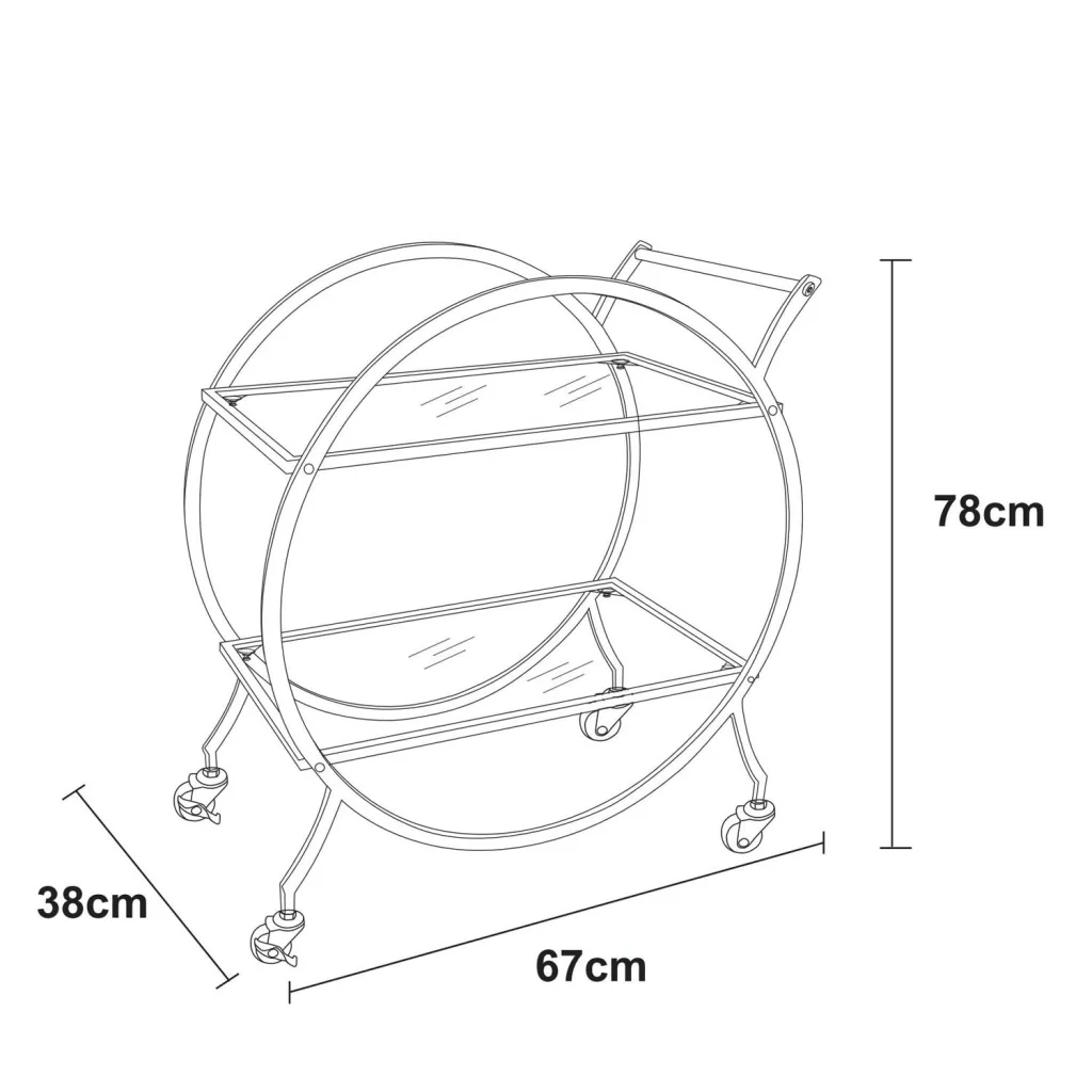 KIAN BAR TROLLEY - Image 5