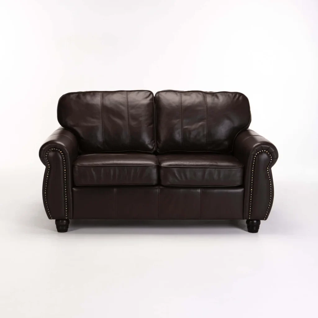 KINGSLEY GENUINE LEATHER 2 SEATER COUCH - Image 2