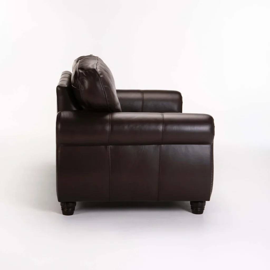 KINGSLEY GENUINE LEATHER 2 SEATER COUCH - Image 3