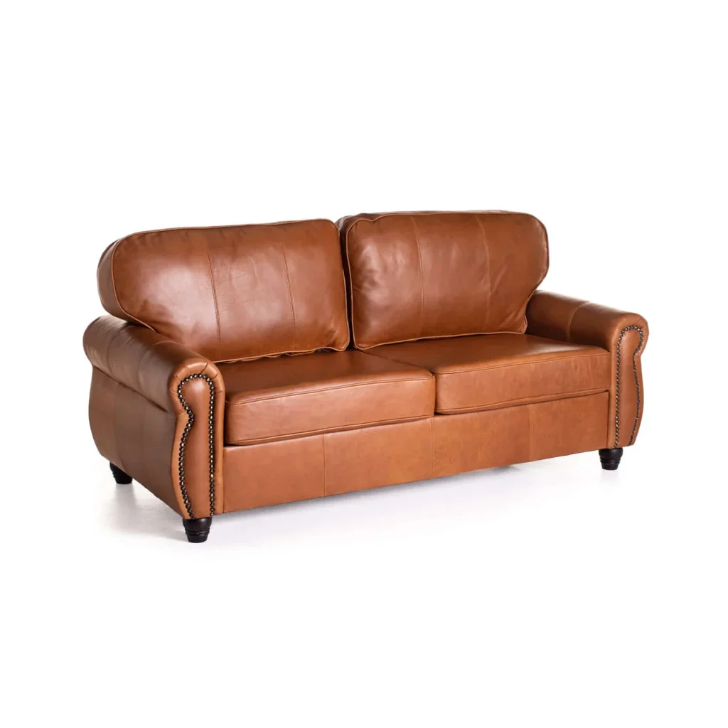 KINGSLEY GENUINE LEATHER 3 SEATER COUCH - Image 6