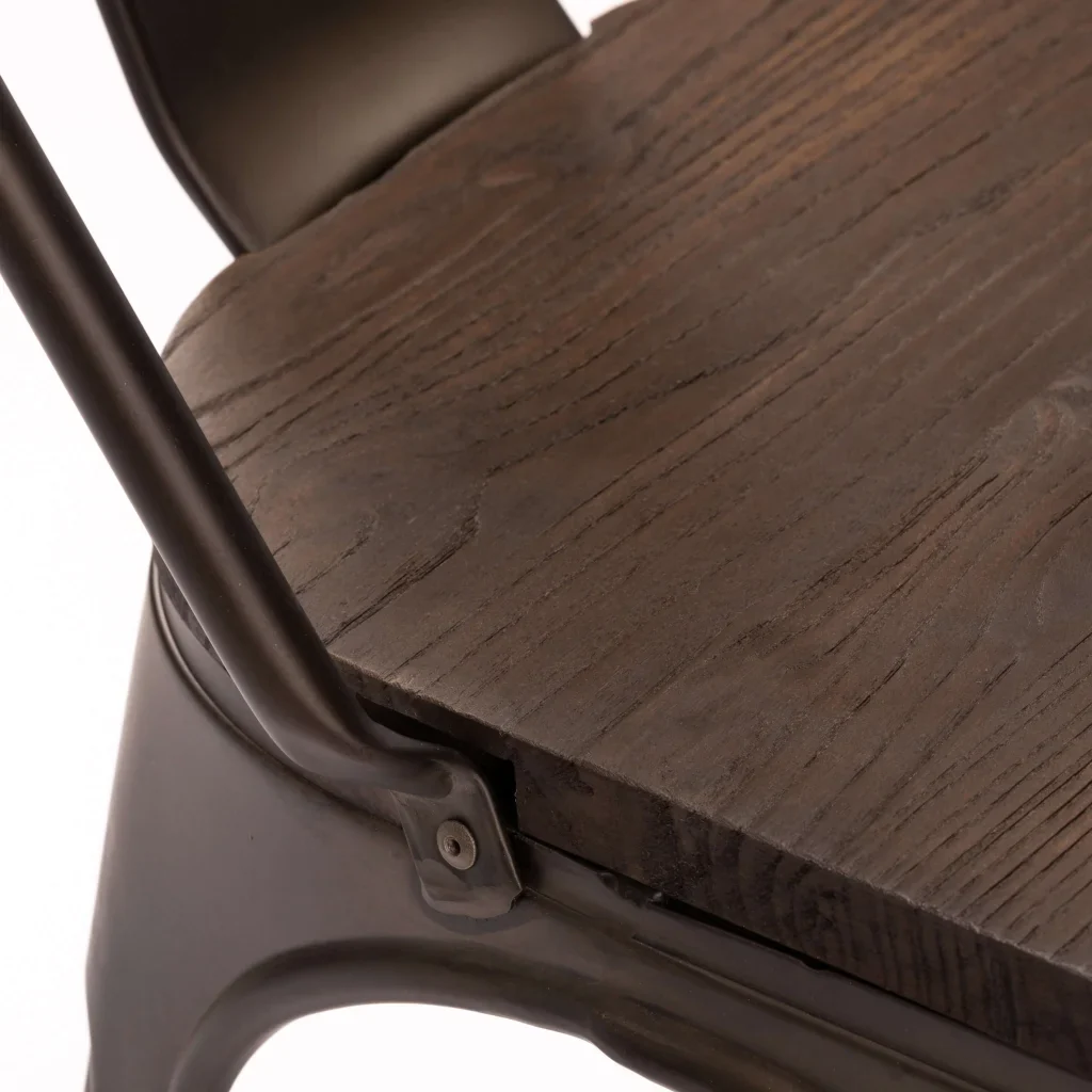 BRONX DINING CHAIR WITH WOOD - Image 5