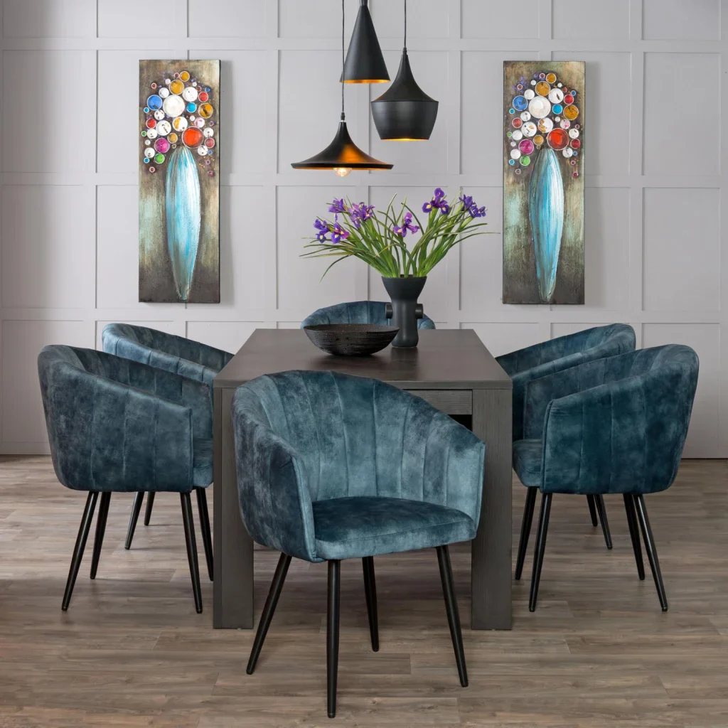DANTE DELUXE VELVET DINING CHAIR - Image 2