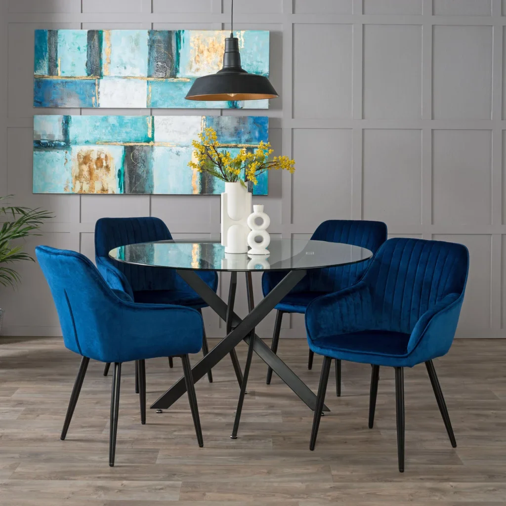 ROCCO VELVET DINING CHAIR - Image 8